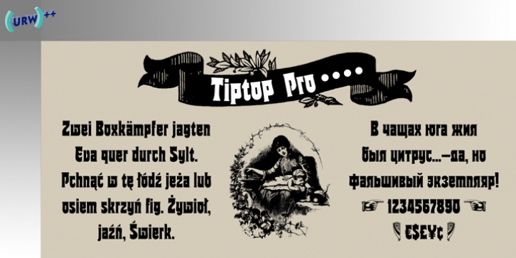 Tip Top Pro font preview