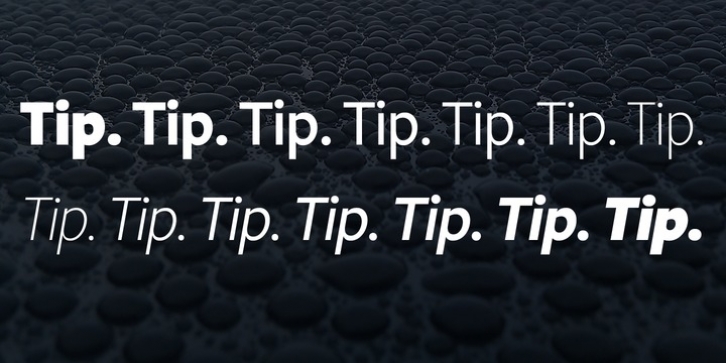 Tip font preview