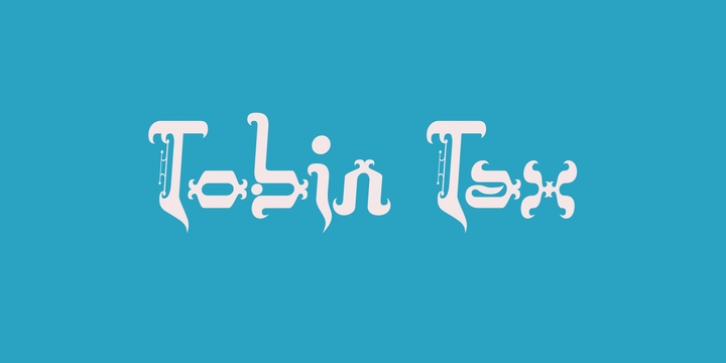 Tobin Tax font preview