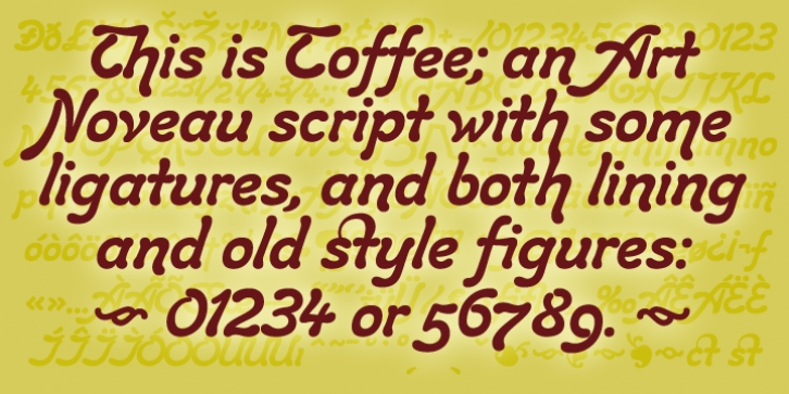 Toffee Script font preview