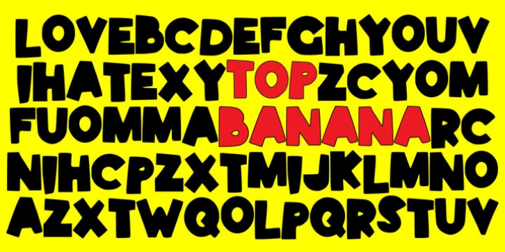 Top Banana font preview