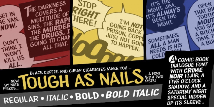 Tough As Nails BB font preview