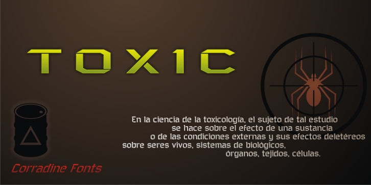 Toxic font preview