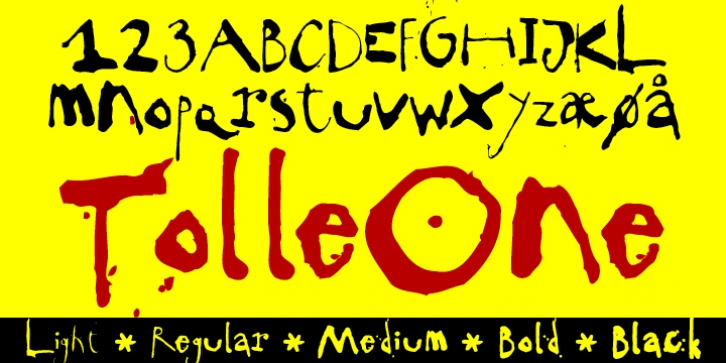 TPG Tolle One font preview