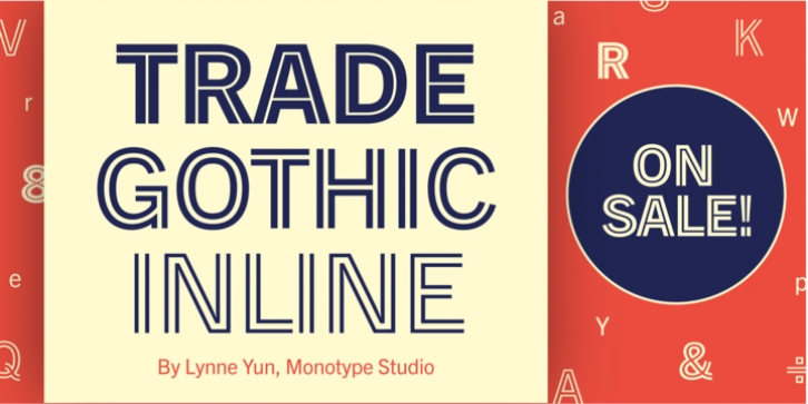Trade Gothic Inline font preview