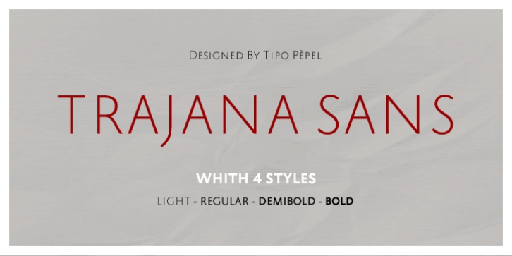 Trajana Sans font preview