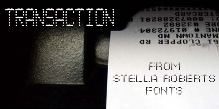 Transaction SRF font preview