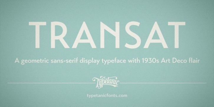 Transat font preview