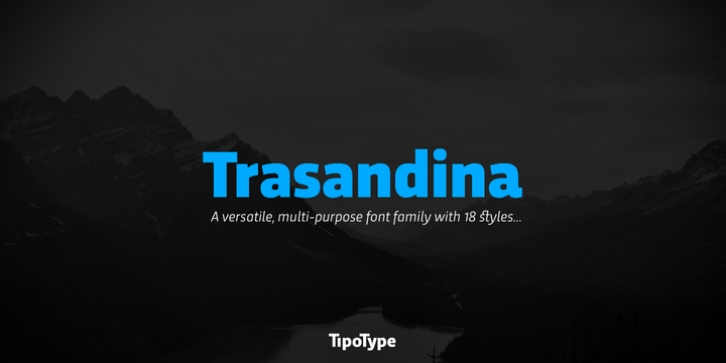 Trasandina font preview