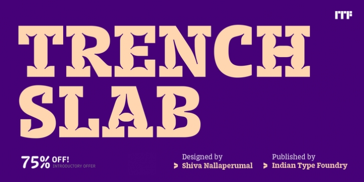 Trench Slab font preview