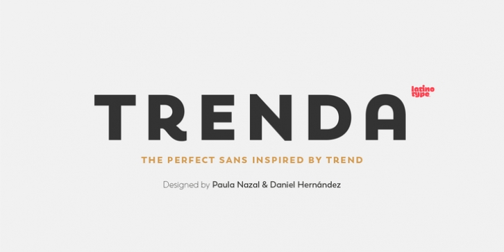 Trenda font preview