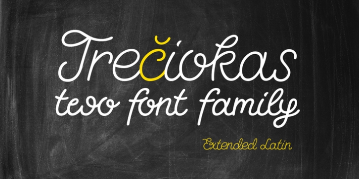 Trečiokas font preview