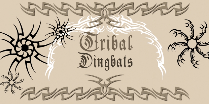 Tribal Dingbats font preview