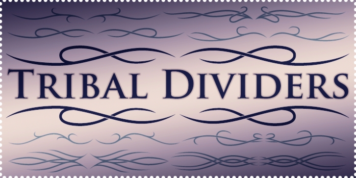 Tribal Dividers BTN font preview
