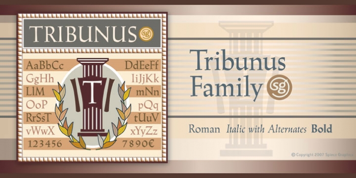 Tribunus SG font preview