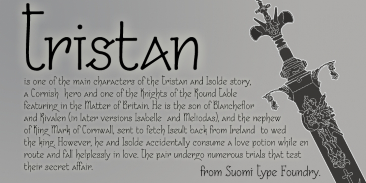 Tristan font preview