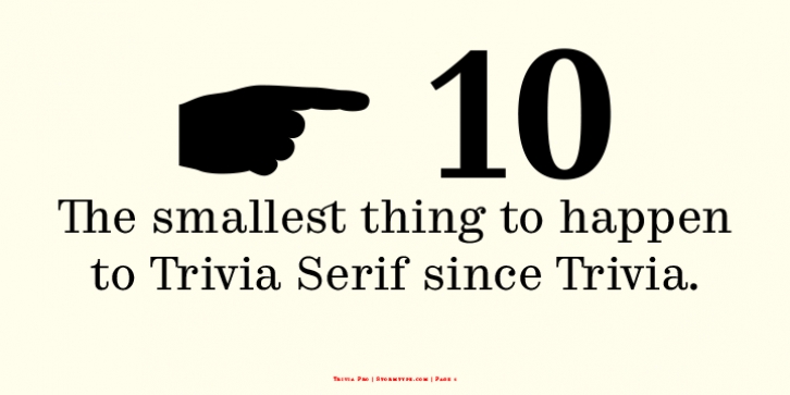 Trivia Serif 10 font preview
