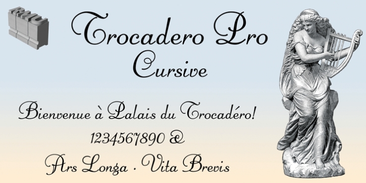 Trocadero Pro font preview