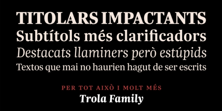 Trola font preview