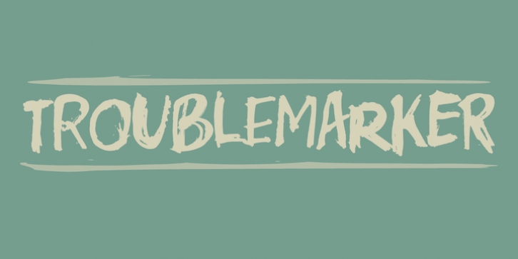 Troublemarker font preview