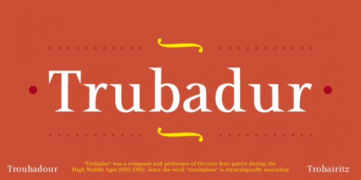 Trubadur font preview