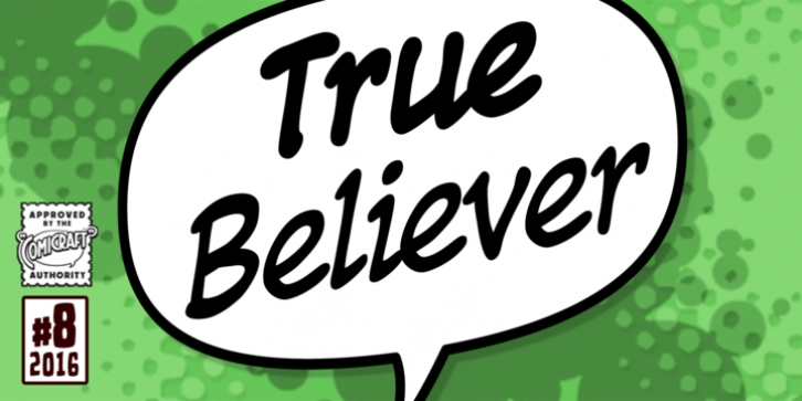 True Believer font preview