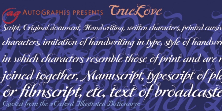 TrueLove font preview