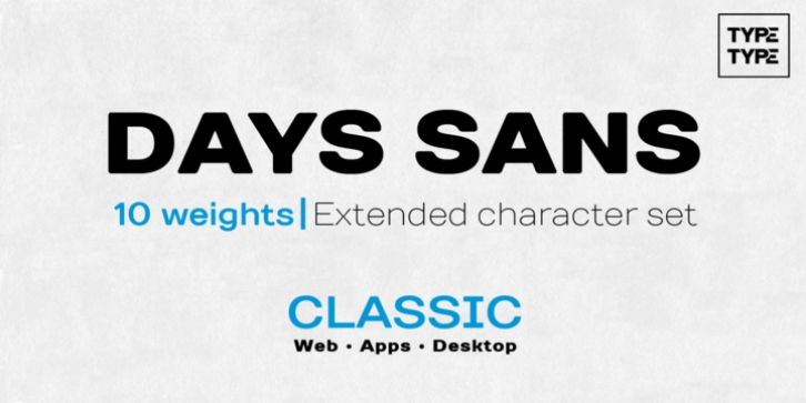 TT Days Sans font preview