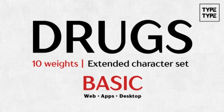 TT Drugs font preview