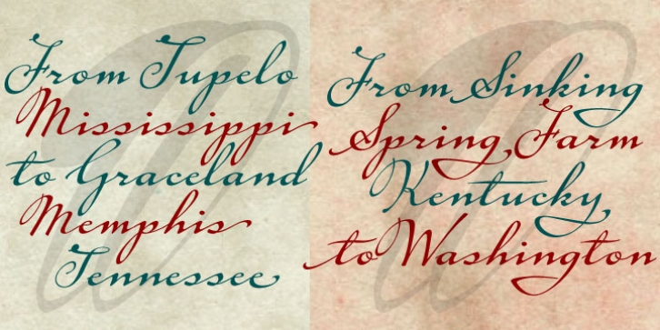 Tupelo font preview