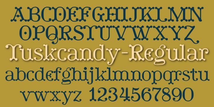 Tuskcandy font preview