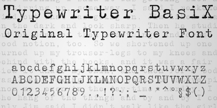 Typewriter BasiX font preview