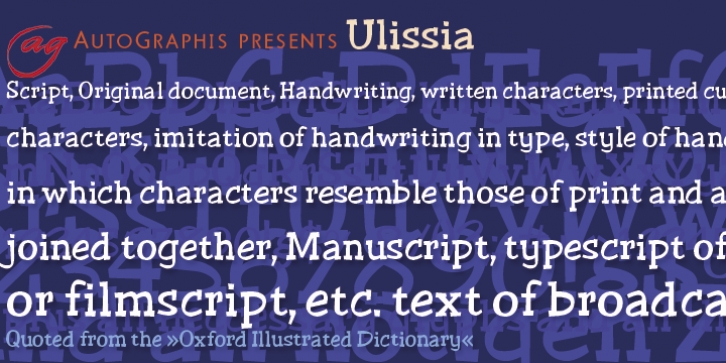 Ulissia font preview