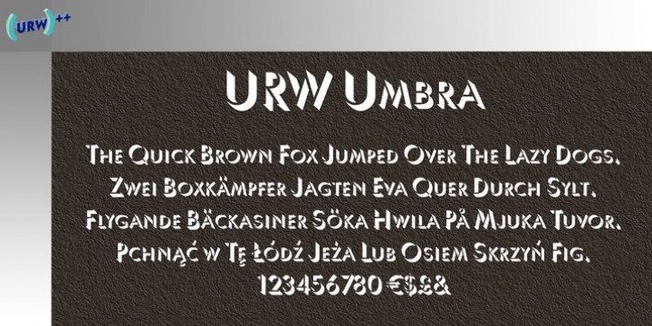 Umbra font preview