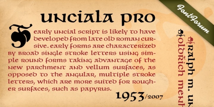 Unciala font preview