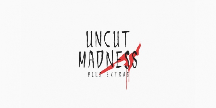 Uncut Madness font preview