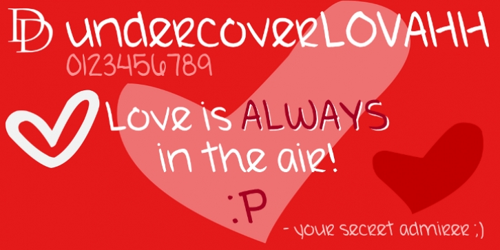 undercoverLOVAHH font preview