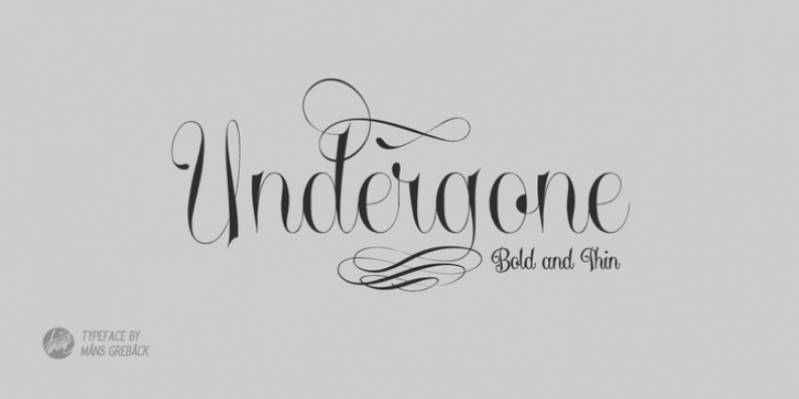 Undergone font preview