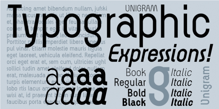 Unigram font preview