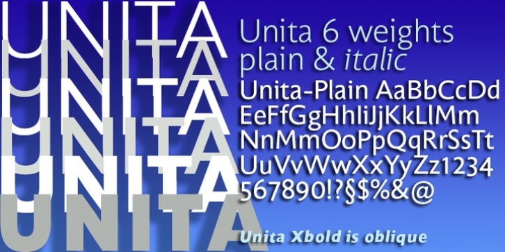 Unita font preview