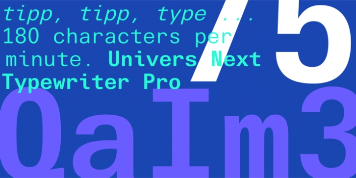 Univers Next font preview