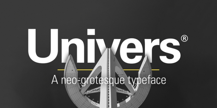 Univers font preview