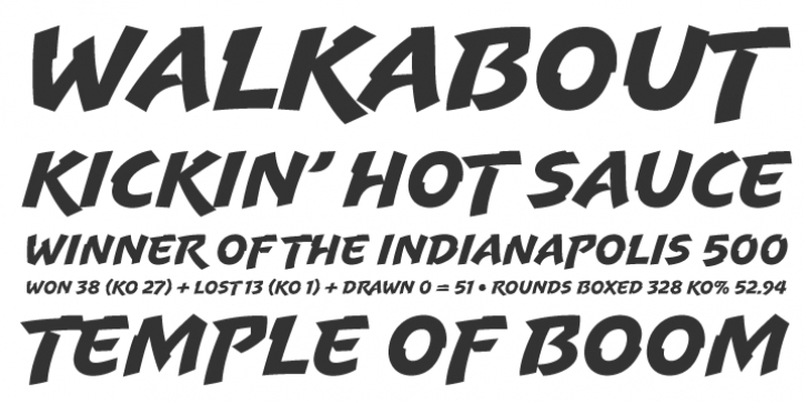 Uppercut Angle font preview