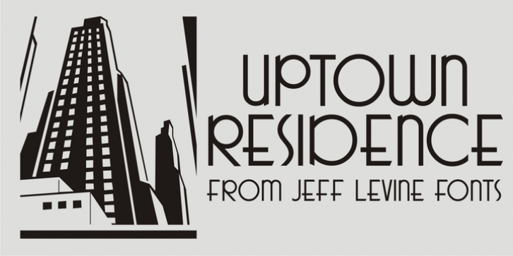 Uptown Residence JNL font preview