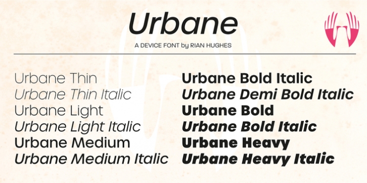 Urbane font preview