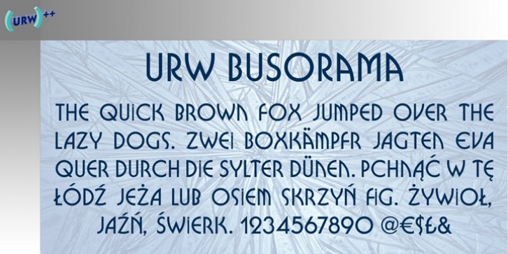 URW Busorama font preview