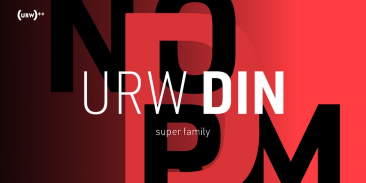 URW DIN font preview