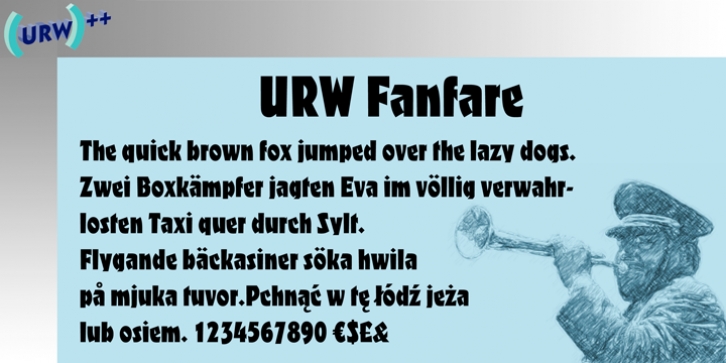URW Fanfare font preview