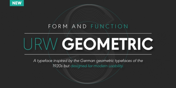 URW Geometric font preview