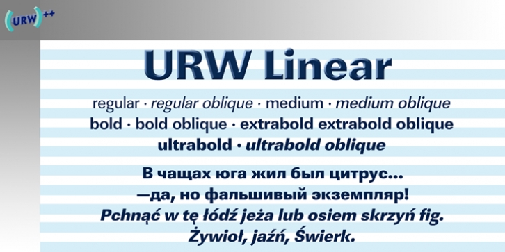 URW Linear font preview
